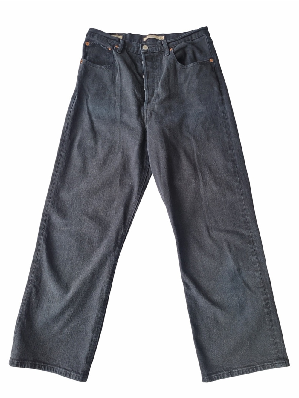 ✅ Levi’s Premium Denim Classic Ribcage Straight Ankle Jeans washed out black 30